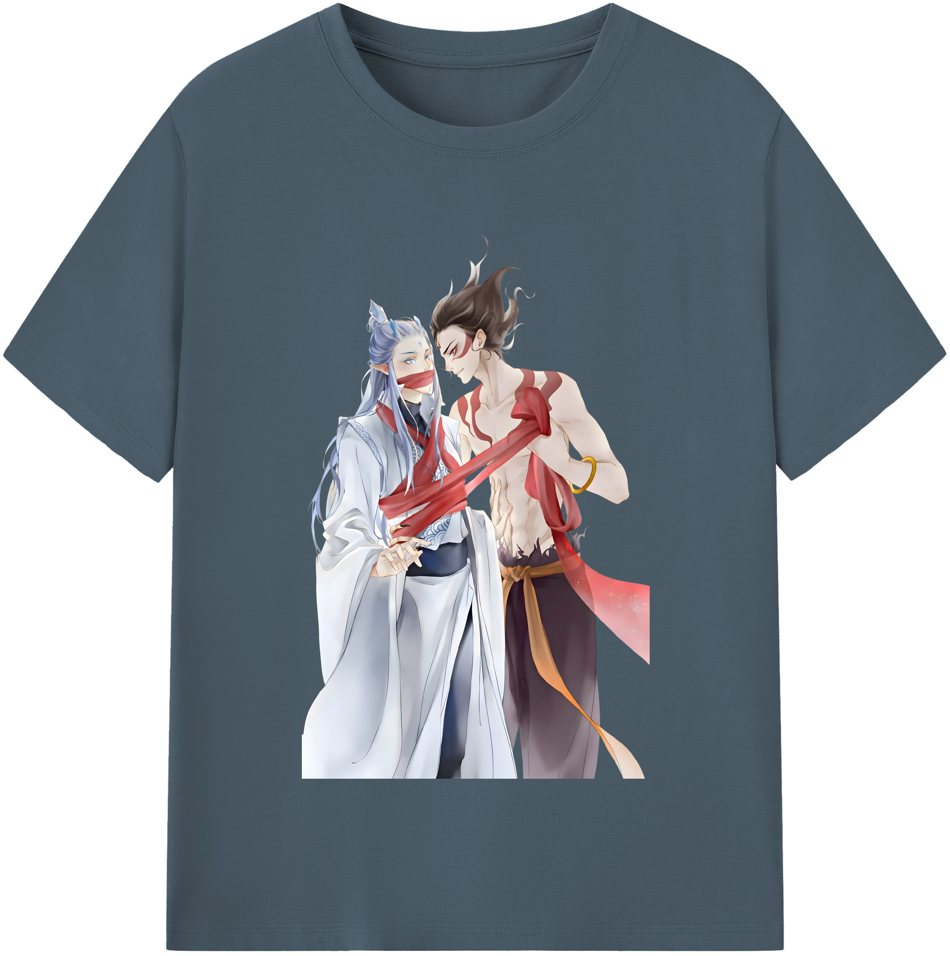 （画像用） Ne Zha 2 ナタ 魔童の大暴れ 綿100％半袖Tシャツ（フロントプリント）
